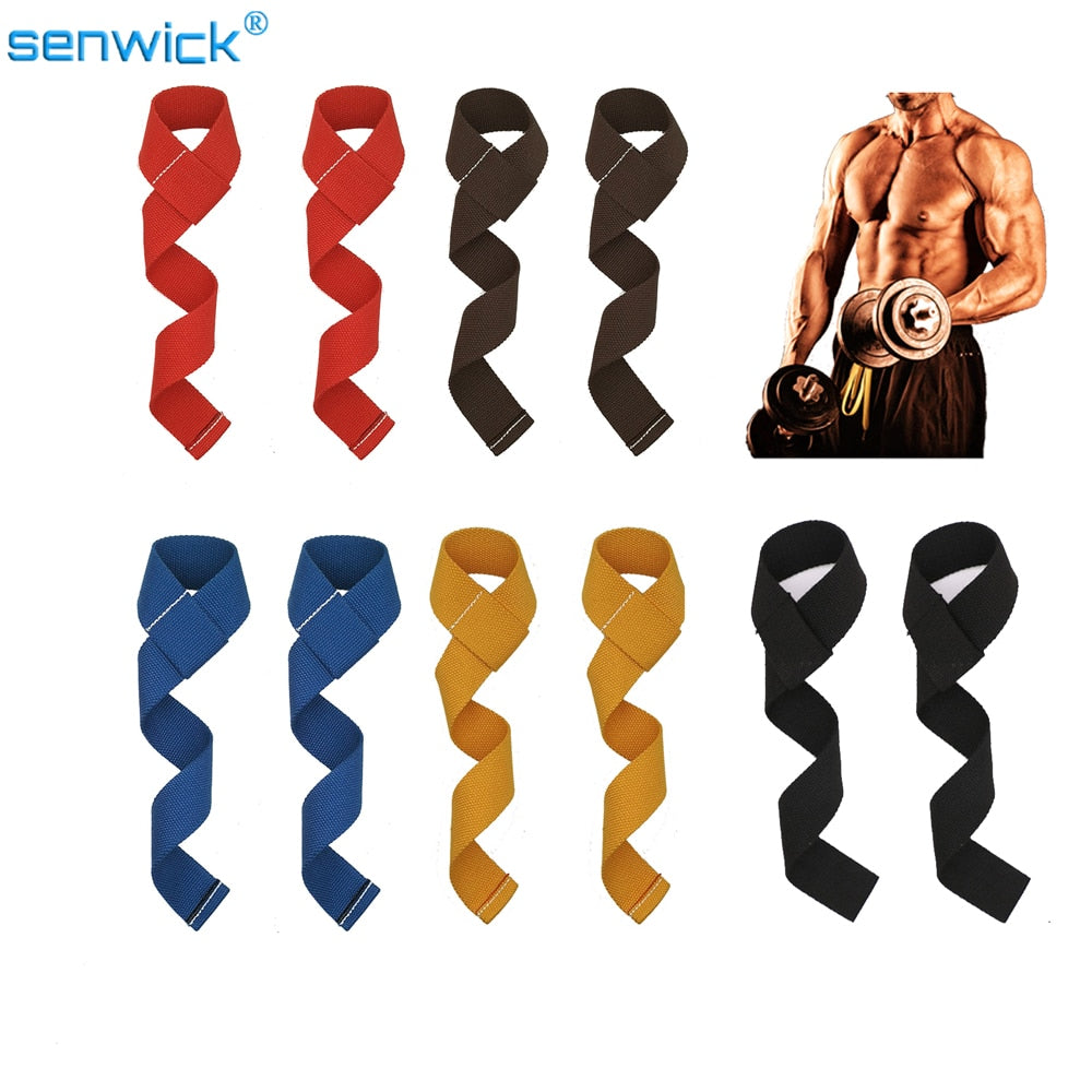 New 2pcs Gym Lifting Straps Weight lifting Wrist Weight Belt Body Building Gloves for Women Men Fitness Crossfit Barbells Power