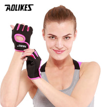 Load image into Gallery viewer, 1 Pair Men Women Gym Half Finger Sports Fitness Exercise Training Wrist Gloves Anti-slip Resistance Weightlifting Gloves NEW