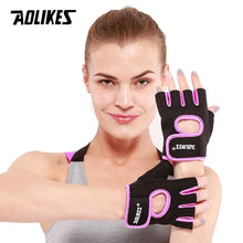 Load image into Gallery viewer, 1 Pair Men Women Gym Half Finger Sports Fitness Exercise Training Wrist Gloves Anti-slip Resistance Weightlifting Gloves NEW