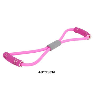 Gym 8 Word Elastic Band Chest Developer Rubber Expander Rope Sports Workout Resistance Bands Fitness Equipment Yoga Training