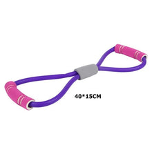 Load image into Gallery viewer, Gym 8 Word Elastic Band Chest Developer Rubber Expander Rope Sports Workout Resistance Bands Fitness Equipment Yoga Training