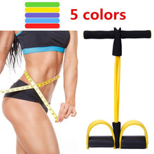 Load image into Gallery viewer, 4 Tube Strong Fitness Resistance Bands Latex Pedal Exerciser Foot Pull Ropes yoga Sports Pilates fitness Slimming equipment