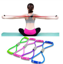 Load image into Gallery viewer, 4 Tube Strong Fitness Resistance Bands Latex Pedal Exerciser Foot Pull Ropes yoga Sports Pilates fitness Slimming equipment