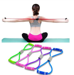 4 Tube Strong Fitness Resistance Bands Latex Pedal Exerciser Foot Pull Ropes yoga Sports Pilates fitness Slimming equipment