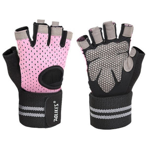 Men Women Half Finger Sports Training Gloves Gym Fitness Weightlifting Gloves Anti-slip Resistance Exercise Wrist Glove