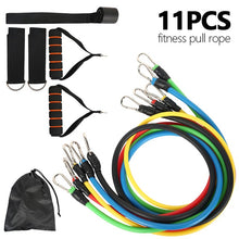 Load image into Gallery viewer, 11/12pcs Fitness Pull Rope Resistance Bands Latex Strength Gym Equipment Home Elastic Exercises Body Fitness Workout Equipment