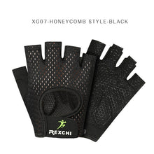 Load image into Gallery viewer, REXCHI Professional Gym Fitness Gloves Power Weight Lifting Women Men Crossfit Workout Bodybuilding Half Finger Hand Protector