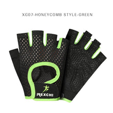 Load image into Gallery viewer, REXCHI Professional Gym Fitness Gloves Power Weight Lifting Women Men Crossfit Workout Bodybuilding Half Finger Hand Protector