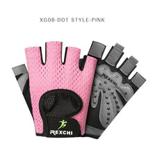 Load image into Gallery viewer, REXCHI Professional Gym Fitness Gloves Power Weight Lifting Women Men Crossfit Workout Bodybuilding Half Finger Hand Protector